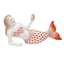 Herend   home decor   Figurines - Herend Mermaid Rust