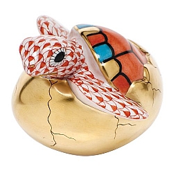 Herend   animals   Aquatic - Herend Hatching Sea Turtle Rust