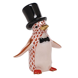 Herend   Animals   Birds - Herend  Tuxedo Penguin Rust