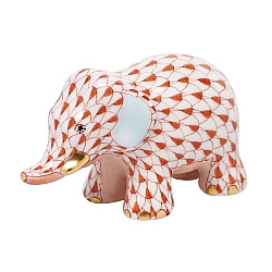 Herend   animals   Elephant - Herend Little Elephant Rust