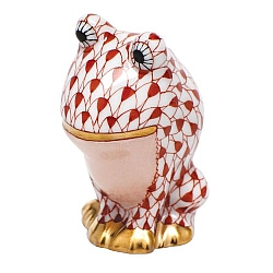 Herend   animals   Frog - Herend Leapin Louie Rust