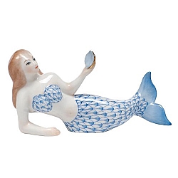 Herend   home decor   Figurines - Herend Mermaid Blue