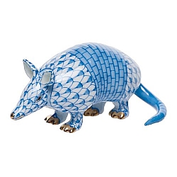 Herend   Animals   Wildlife - Herend Armadillo Blue