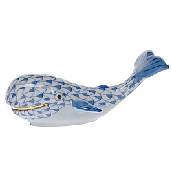 Herend   animals   Aquatic - Herend Baby Whale Blue