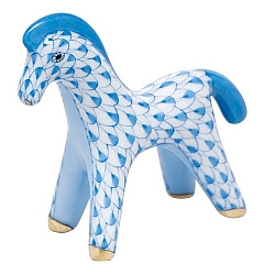 Herend   Animals   Horse - Herend Horsey Blue