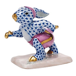 Herend   animals   Rabbits - Herend Running Bunny Sapphire