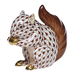 Herend   Animals   Little Animals - Herend Baby Squirrel Chocolate