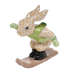 Herend   animals   Rabbits - Herend Ski Bunny Butterscotch