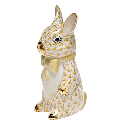 Herend   Animals   Rabbits - Herend Bunny with bowtie Butterscotch