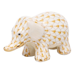 Herend   Animals   Elephant - Herend Little Elephant Butterscotch