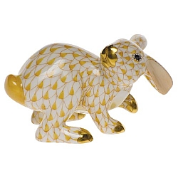 Herend   animals   Rabbits - Herend Running Rabbit Butterscotch