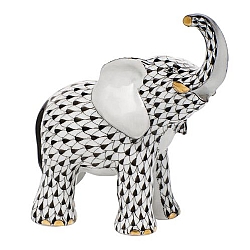 Herend   animals   Elephant - Herend Young Elephant Black