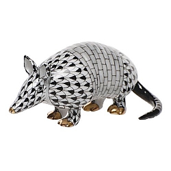 Herend   Animals   Wildlife - Herend Armadillo Black