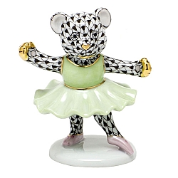 Herend   Animals   Bear - Herend Ballerina Bear Black