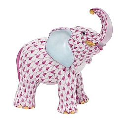 Herend   animals   Elephant - Herend Young Elephant Raspberry