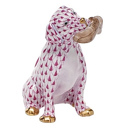 Herend   Animals   Dogs - Herend Bella With Shoe Raspberry