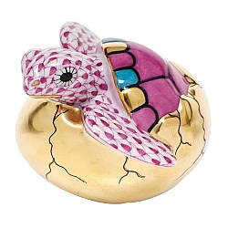Herend   animals   Aquatic - Herend Hatching Sea Turtle Raspberry
