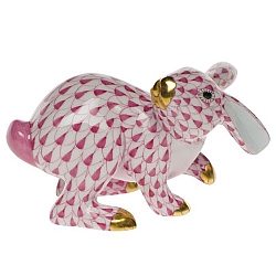 Herend   animals   Rabbits - Herend Running Rabbit Raspberry
