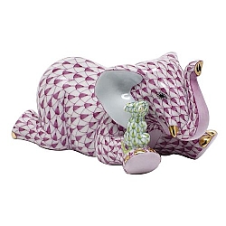 Herend   animals   Elephant - Herend Fast Friends Multicolor