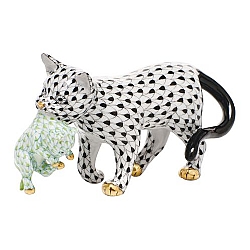 Herend   animals   Cats - Herend Motherly Love Multicolor
