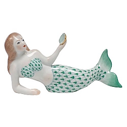 Herend   home decor   Figurines - Herend Mermaid Greem