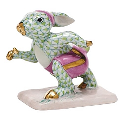 Herend   animals   Rabbits - Herend Running Bunny Key lime