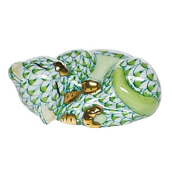 Herend   Animals   Cats - Herend Cat Nap Key lime