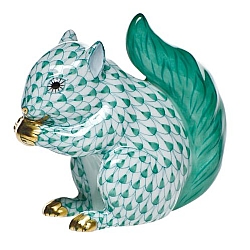 Herend   Animals   Little Animals - Herend Baby Squirrel Green