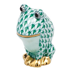 Herend   animals   Frog - Herend Leapin Louie Green