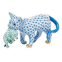 Herend   animals   Cats - Herend Motherly Love Multicolor