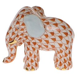 Herend   animals   Elephant - Herend Miniature Elephant Rust