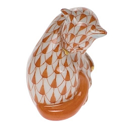 Herend   animals   Cats - Herend Miniature Cat Rust