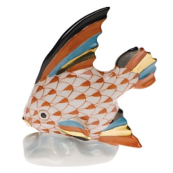 Herend   Animals   Aquatic - Herend  Fish Table Ornament Rust