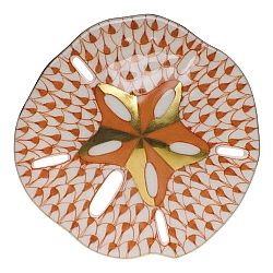 Herend   animals   Aquatic - Herend Sand Dollar Rust