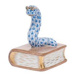 Herend   animals   Little Animals - Herend Bookworm Blue