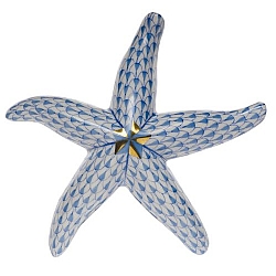 Herend   animals   Aquatic - Herend Starfish Blue
