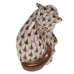 Herend   animals   Cats - Herend Miniature Cat Chocolate