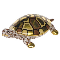 Herend   animals   Aquatic - Herend Baby Turtle Chocolate