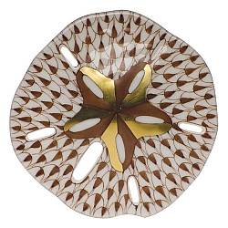 Herend   animals   Aquatic - Herend Sand Dollar Chocolate