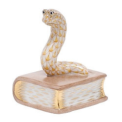 Herend   animals   Little Animals - Herend Bookworm Butterscotch