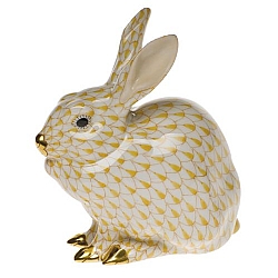 Herend   Animals   Rabbits - Herend Bunny Sitting Butterscotch
