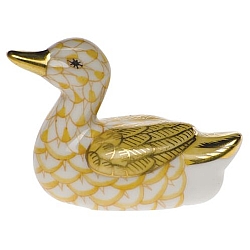 Herend   Animals   Ducks - Herend Baby Duck Butterscotch