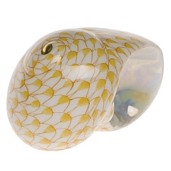 Herend   animals   Aquatic - Herend Shark Eye Shell Butterscotch