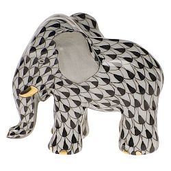 Herend   animals   Elephant - Herend Miniature Elephant Black