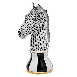 Herend   home decor   Figurines - Herend Chess Knight Black
