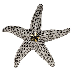 Herend   animals   Aquatic - Herend Starfish Black
