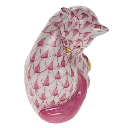Herend   animals   Cats - Herend Miniature Cat Raspberry