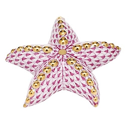 Herend   animals   Aquatic - Herend Puffy Starfish Raspberry