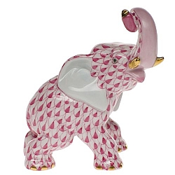 Herend   Animals   Elephant - Herend Elephant Raspberry
