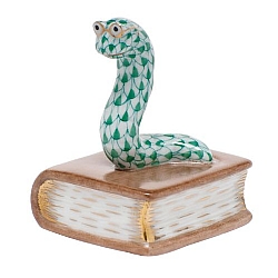 Herend   animals   Little Animals - Herend Bookworm Green
